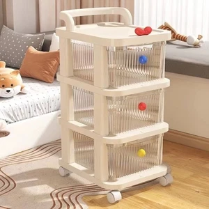 Transparent Trolley Storage Shelf Household Storage Cabinet Household Storage - Picture 1 of 16