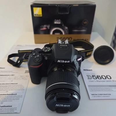 Nikon D5600 Digital SLR Camera, 18-55mm Lens VR Kit & 65GB SanDisk SD Card -MINT - Image 1 of 4