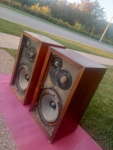 Acoustic Research AR3A AR-3A  Speakers Works Tested(BOTH WOOFERS NEED REFOAM) - Picture 1 of 15