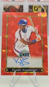 2025 Leaf Metal Darryl Strawberry Red Crystal Auto /10《Slab Ready》N.Y. Mets 🔥 - Bild 1 von 9