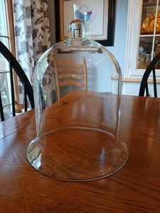 Vintage Large Wavy Glass Bell Cloche - Picture 1 of 3
