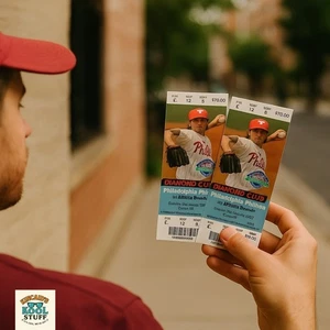 Philadelphia Phillies vs Atlanta Braves August 12, 2007 (2) Game Tickets Sec E - Picture 1 of 5