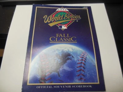 1992 MLB BASEBALL WORLD SERIES PROGRAM TORONTO BLUE JAYS ATLANTA BRAVES RARE - Image 1 of 3