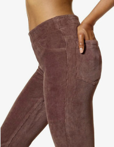 HUE Corduroy Leggings Straight Up Cool Coffee Bean Brown Size Small $50 - NWT