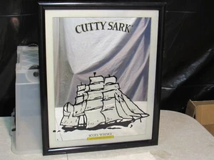 CUTTY SHARK SCOT'S WHISKEY MIRROR WALL HANGER MAN CAVE from 1980s Vintge 22"x18" - Picture 1 of 3