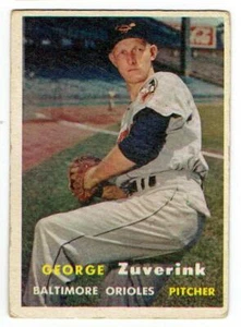 GEORGE ZUVERINK Orioles ~ 1957 Topps #11 ~ FREE SHIPPING - Picture 1 of 1