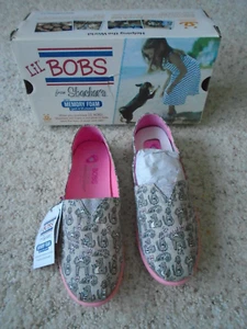 Lil BOBS from SKECHERS Friends Fur-Ever Dogs/Cats Gray/Pink Girls 4 NIB - Picture 1 of 14