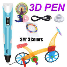 3D Printing Pen Set Doodle Printer Drawing 3 Colours PLA Filament Gift For Kids