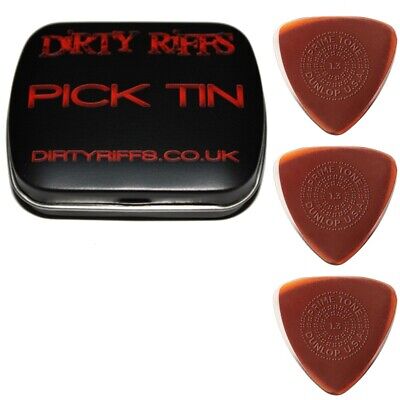 3 x Dunlop Primetone Small Triangle Grip Guitar Picks Plectrums 1.30mm In A Tin