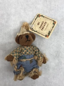 Russ Teddy Treats orso completamente snodato spaventapasseri miniatura 3" - Foto 1 di 4