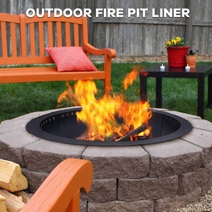 Marada Smokeless Fire Pit Liner Outdoor Fire Ring Heavy Duty Solid Steel Round - Picture 1 of 6