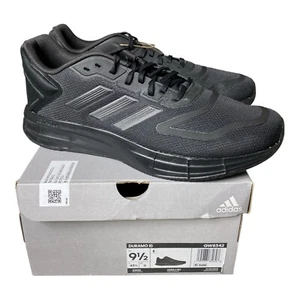 New Adidas Original Men's DURAMO 10 BLACK GW8342 Running Shoes Size 9.5, - Picture 1 of 8