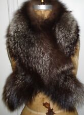 Gorgeous Silver Fox Fur Scarf Wrap Stole Size 44" X 6" FREE SHIPPING Excell Cond