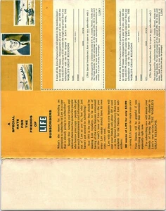 1955 Vintage Life Magazine Printed Subscription Business Reply Card Postage Paid - Picture 1 of 2