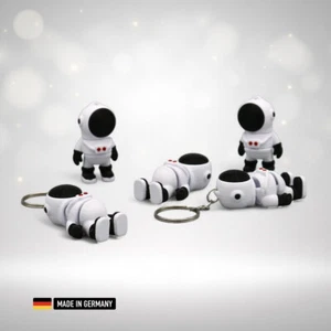 Astro: Eleganter Astronauten-Schlüsselanhänger mit Kette & Ring Figuren Tiere - Bild 1 von 10