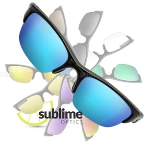 POLARIZED Metallic Ice Blue Replacement Lenses For Oakley Half Jacket - Bild 1 von 4