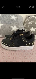 Nike Air Force 1 XX Studded Stars Nieten Black Gr 37,5 Gold Limitiert - Bild 1 von 6