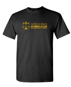 Atticus Finch Attorney at Law - Mockingbird - T-shirt unisex cotone - Foto 1 di 7