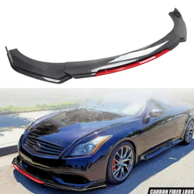 For Infiniti G37 Coupe Carbon Style Front Bumper Lip Spoiler Splitter Body Kit Foto 1 de 4