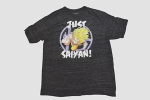 Dragon Ball Z Mens Just Saiyan! Anime Semi-Burnout Shirt New 2XL - Picture 1 of 5