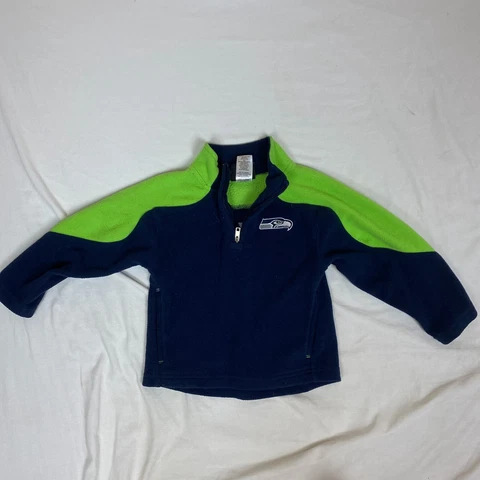 NFL Seattle Seahawks Long sleeve Fleece Pullover Kids 3T Team Apparel Sweater Cover
