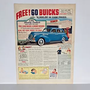 1940 Procter & Gamble Ivory Soap Ad Buick Special Model 41 Car Giveaway Texaco - Picture 1 of 1