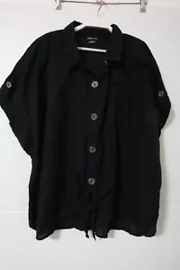 City Chic women's black cotton blouse size XXL - Picture 1 of 1