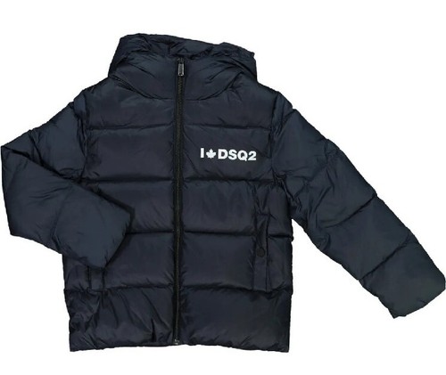 Dsquared2 Giubbotto Piumino Anatra Nero Bambino Ragazzo e Ragazza Taglia 8 Anni Nuovo