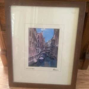 Signierter Martin Roberts "Kanal mit Geschäften"  - Bild 1 von 9