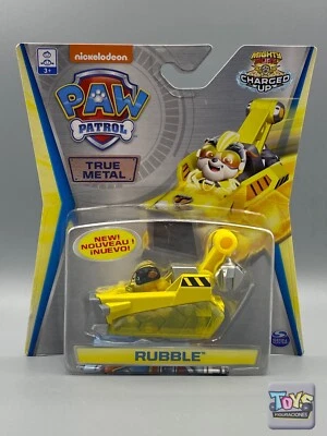 Spin Master Paw Patrol Mighty Pups Charged Up True Metal Car Rubble Nickelodeon - Image 1 of 4