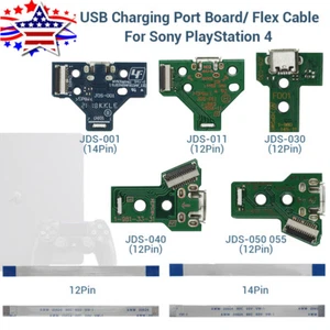 Per Sony PS4 Controller USB Porta di Ricarica Scheda Connettore Flex Cavo Confezione da 2 - Foto 1 di 17