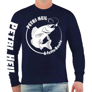 Pullover Sweatshirt Angler Petri Heil Beute fisch hecht forelle carp hobby angel - Bild 1 von 3