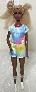Mattel 2016 African American Barbie Blond Afro Rigid Body Brown Eyes - Picture 1 of 4