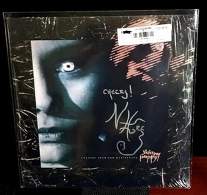 Skinny Puppy signiert LP Nivek Oger Oger Reinigung Falten manipulieren Schrumpffolie - Bild 1 von 5
