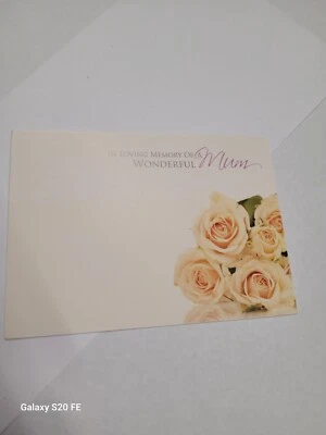 1x Florist Flower Blank Memorial Message card. Mum. Large - Image 1 of 2