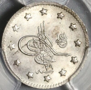 1904 PCGS MS 64 Ottoman Turkey 1 Kurush 1293/29 Silver Coin POP 2/0 (20020803C) - Picture 1 of 8