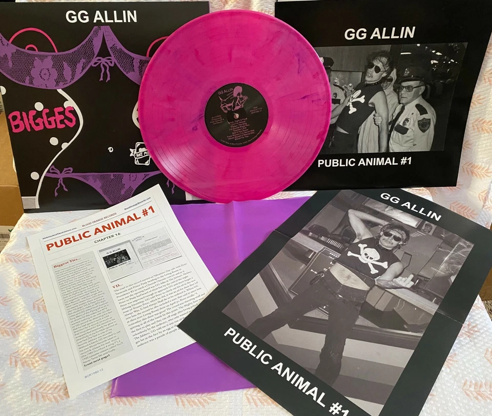 GG ALLIN Biggest Tits LP COLORED Vinyl  + Insert + Poster Deluxe Package! Foto 1 de 2