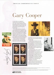 #842 44c Gary Cooper #4421 USPS Commemorative Stamp Panel - Picture 1 of 1