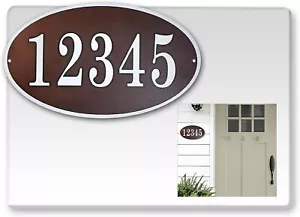 Custom House Oval Number Door Sign Personalized Mailbox Numbers Address Plaque - Picture 1 of 44
