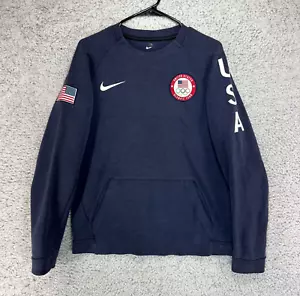 Nike 2016 Team USA Olympische Spiele Sweatshirt marineblau Tech Fleece Rundhalsausschnitt Herren Gr. S - Bild 1 von 13