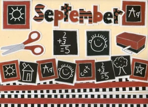 SET FUSTELLATI "SETTEMBRE" MY MINDS EYE ~ STAGIONI ~ CALENDARIO MESI * - Foto 1 di 4