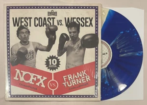NOFX vs Frank Turner West Coast vs. Wessex Color Vinyl Blue/Clear/White Splatter - Picture 1 of 5