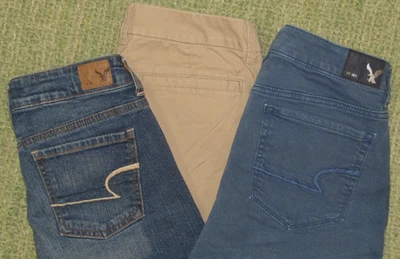 Lote de (3) Pantalones Cortos AMERICAN EAGLE Variedad Corte Denim Bermudas Para Mujer 4 Foto 1 de 4