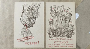 POLITICA VOTA PARTITO COMUNISTA-LOTTO 2 CARTOLINE-D12-156 - Imagen 1 de 1