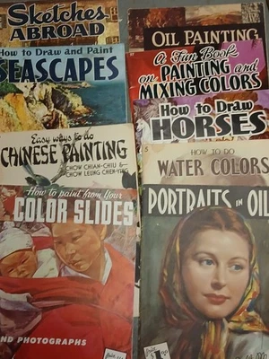 Lote de 9 libros vintage de cómo pintar y dibujar instrucciones de arte Walter T Foster Foto 1 de 4