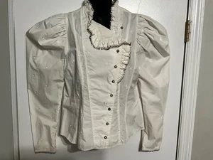 Blusa Ulla Johnson Lamont Mangas Abullonadas Bordado Adornado Floral Talla 4 - Imagen 1 de 7