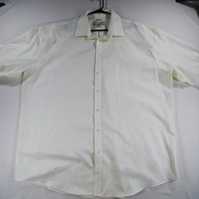 Camisa de vestir Joseph Abboud sin planchar ajuste regular 100 % algodón para hombre talla 19 34/35 Foto 1 de 4