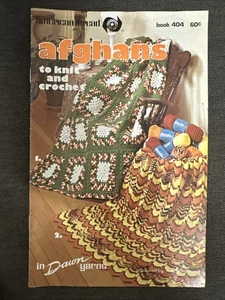 Libro modello afghani a maglia e uncinetto 1979 libro 404 classico vintage - Foto 1 di 10