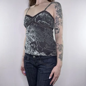 Y2K vintage floral velvet cami top - Picture 1 of 6