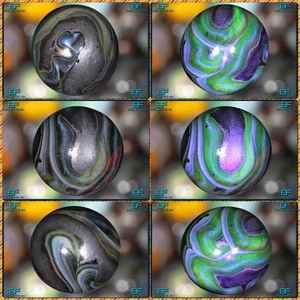 013299 ONE (1) JABO 2009 MOONGLOW METALLIC UV SWIRL MINT 9.0 3/4" +\- MARBLE - Picture 1 of 12